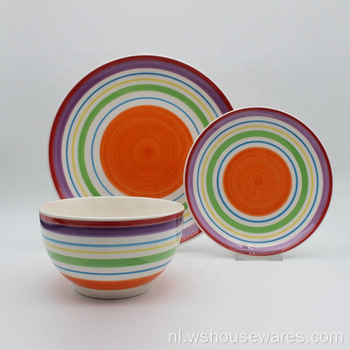 Nordic Style Glaze Plate and Bowl Porselein-servies